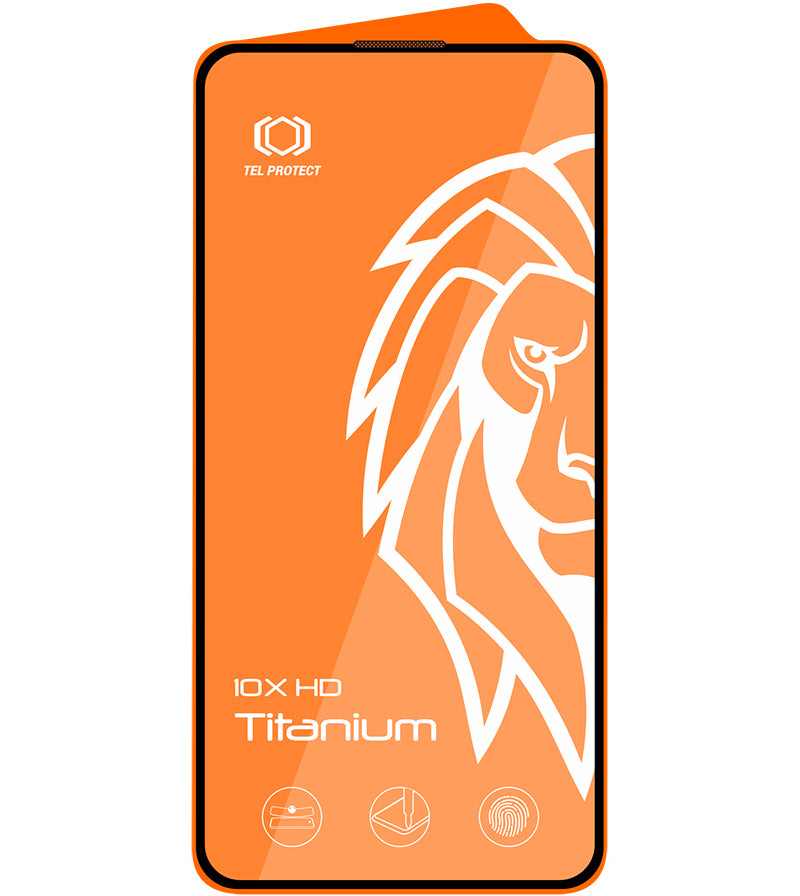 Ochranná fólia na displej Tel Protect 10X HD Plus Titanium pre Apple iPhone 18 Pro Max / 17 Pro Max, tvrdené sklo, celoplošné lepenie, čierna