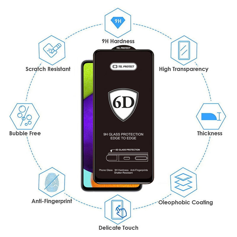 OEM ochranná fólia na obrazovku pre Samsung Galaxy S26 S942, tvrdené sklo, plné lepidlo, 6D, čierna