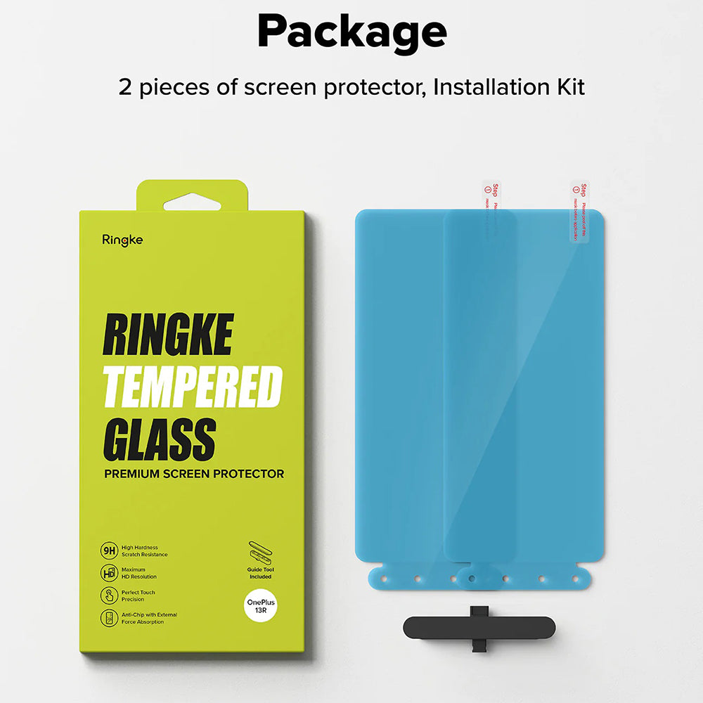 Ochranná fólia na displej Ringke pre OnePlus 13R, Tvrdené sklo, Full Glue, Sada 2 kusy