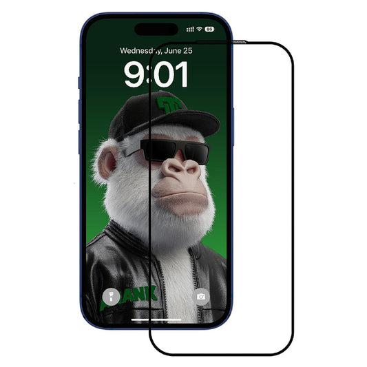 Ochranná fólia na displej Anank 10X Reinforced CG pre Apple iPhone 17 Pro, Kalené sklo, Full Glue, 2.5D, Čierna
