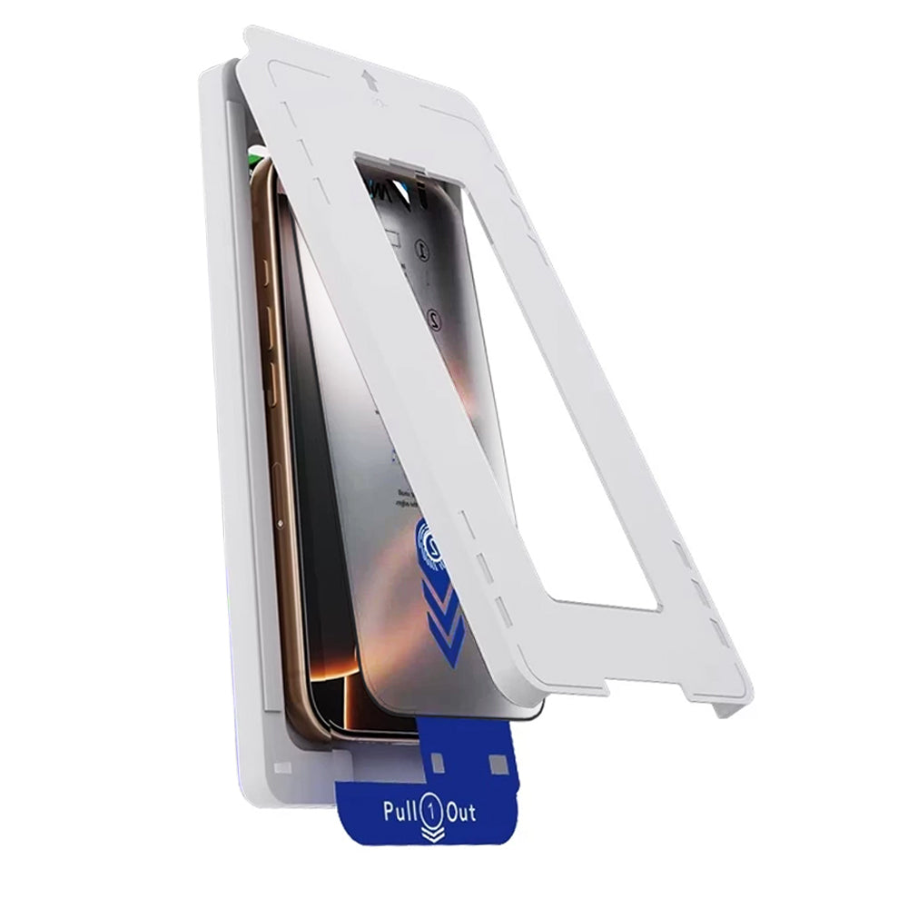 Anank 5X Reinforced Applicator Screen Protector for Apple iPhone 17 Pro, Tempered Glass, Full Glue, 2.5D, Black