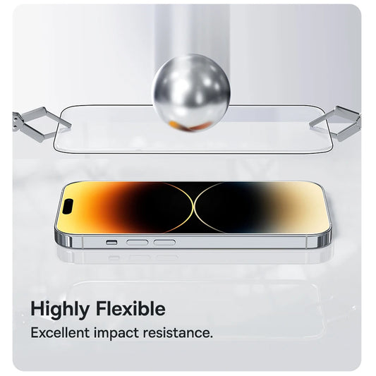 Ochranná fólia na displej Anank 5X Reinforced pre Apple iPhone 17 Pro Max, Tvrdené sklo, Full Glue, 2.5D, Čierna