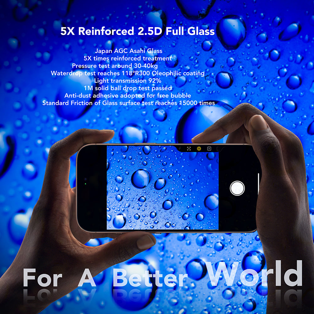 Ochranná fólia na displej Anank pre Apple iPhone 17 Pro, Tvrdené sklo, Full Glue, 2.5D, Čierna
