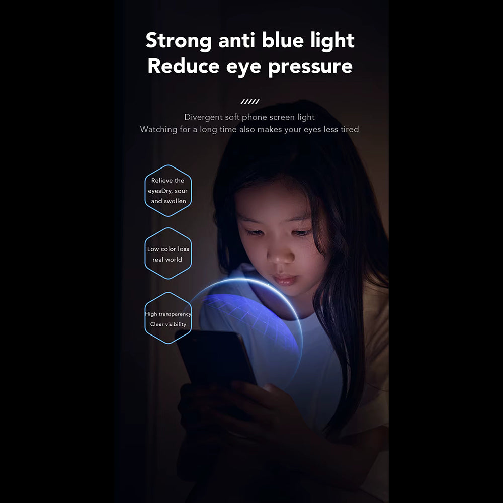 Ochranná fólia na displej Anti Blue Light Anank pre Apple iPhone 15, tvrdené sklo, plné lepenie, 2.5D, čierna