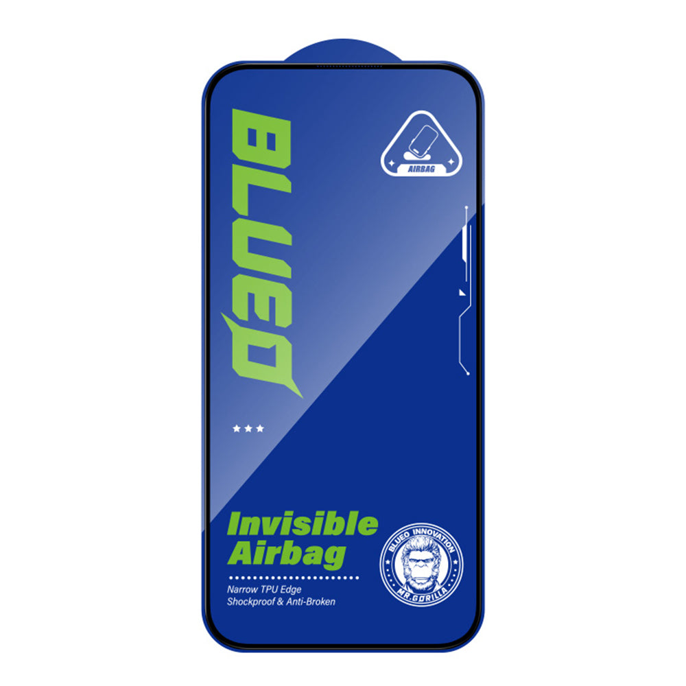 Ochranná fólia na displej Blueo Anti-Broken pre Apple iPhone 15 Pro, tvrdené sklo, plné lepenie, čierna