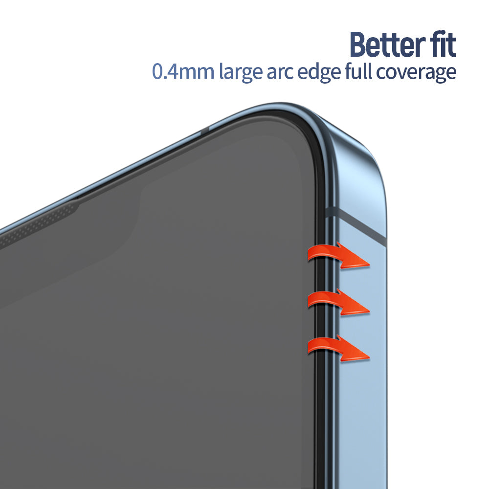Ochranná fólia na displej Blueo Anti-Reflective HD Applicator Pro pre Apple iPhone 14 Pro Max, tvrdené sklo, plné lepidlo, čierna