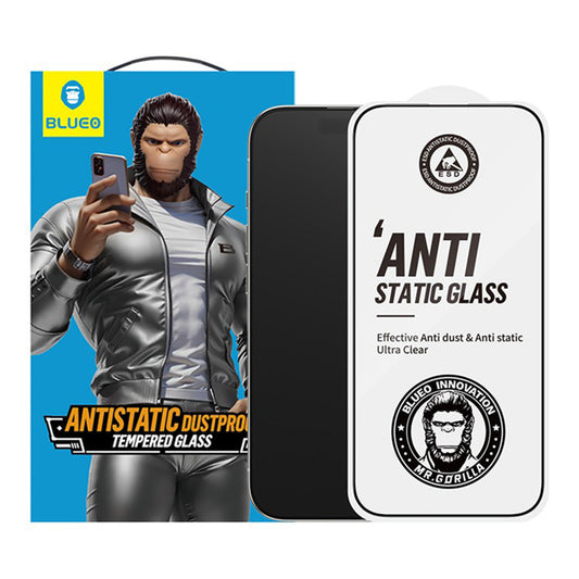 Ochranná fólia Blueo Anti-Static HD pre Apple iPhone 17 Air, Tvrdené sklo, Full Glue, Čierna