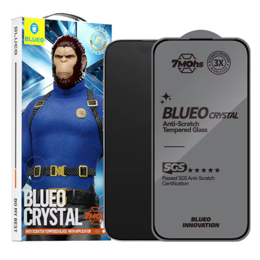 Ochranná fólia Blueo Crystal Anti-Scratch pre Apple iPhone 17 Air, Tvrdené sklo, Full Glue, Čierna