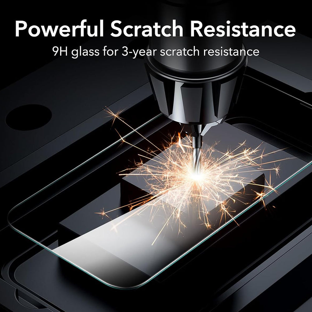 Ochranná fólia ESR na displej pre Apple iPhone 17 / 16 Pro, Tvrdené sklo, Full Glue, Sada 3 kusy, Čierna