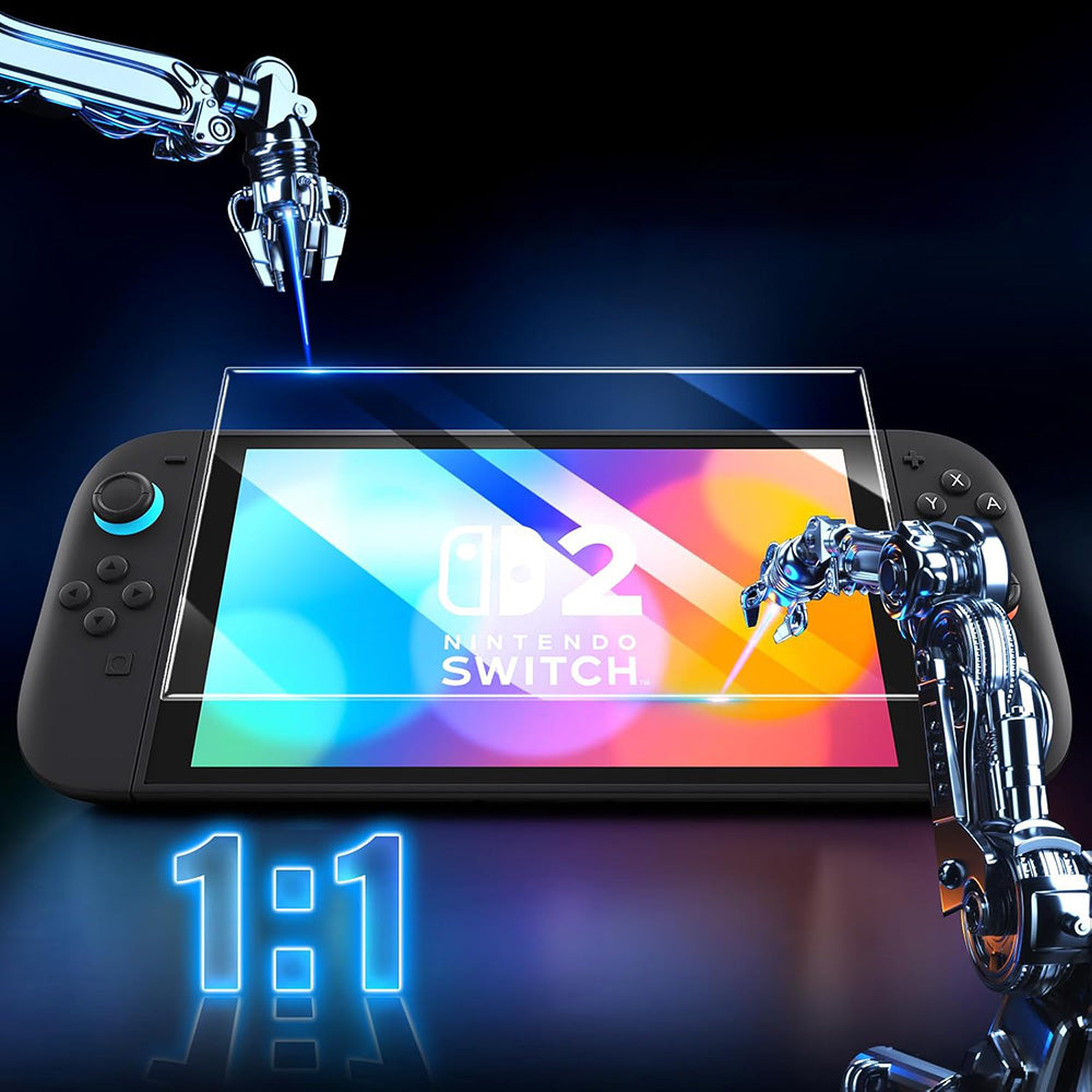 Ochranná fólia na obrazovku Techsuit SwitchAura aplikátor pre Nintendo Switch 2, tvrdené sklo, sada 2 kusy