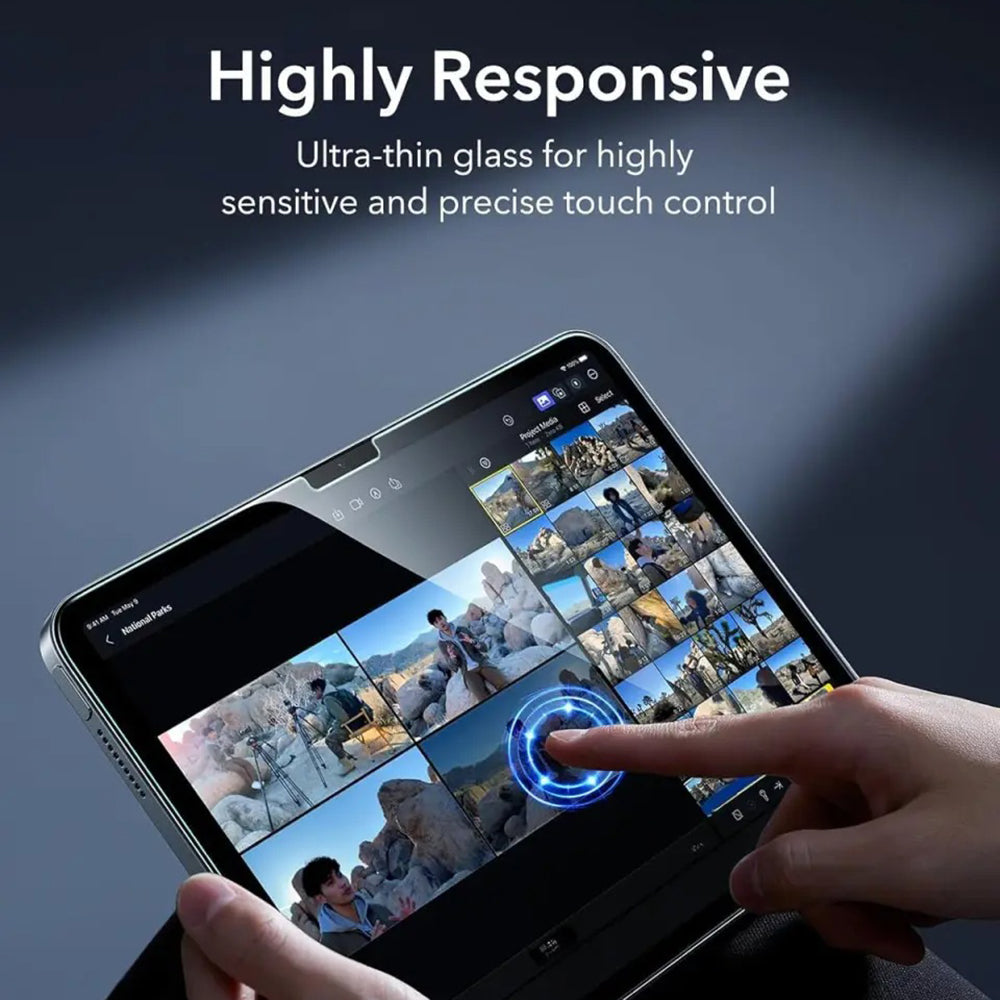 Ochranná fólia na displej ESR Armorite UltraFit pre Apple iPad (2025) / (2022), Tvrdené sklo, Full Glue, Sada 2 kusy
