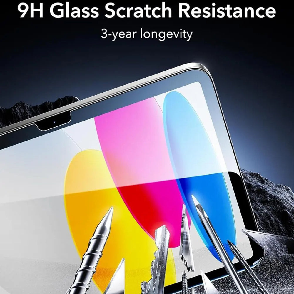 Ochranná fólia na displej ESR Armorite UltraFit pre Apple iPad (2025) / (2022), Tvrdené sklo, Full Glue, Sada 2 kusy