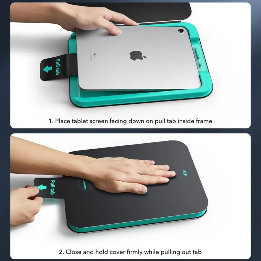 Ochranná fólia na displej ESR Armorite UltraFit pre Apple iPad (2025) / (2022), Tvrdené sklo, Full Glue, Sada 2 kusy