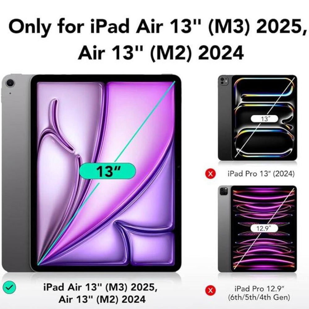 Ochranná fólia na displej ESR Armorite UltraFit pre Apple iPad Air 13 (2025) / Air 13 (2024), Kalené sklo, Full Glue, Sada 2 kusy