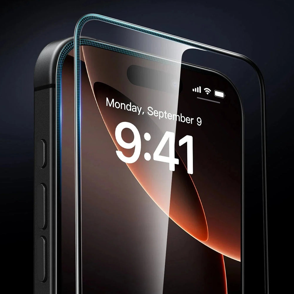 Ochranná fólia ESR Armorite UltraFit na displej pre Apple iPhone 17 Air, Kalené sklo, Full Glue, Sada 3 kusy, Čierna