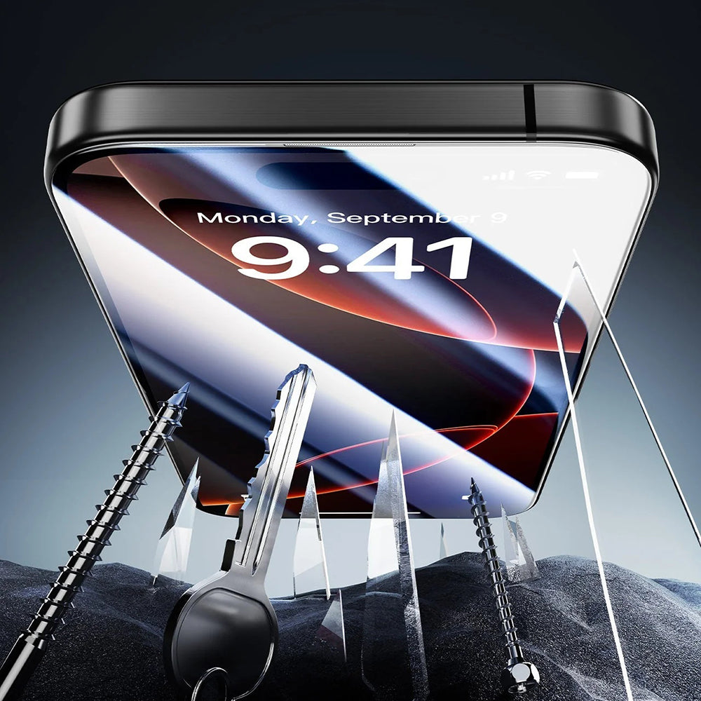 Ochranná fólia ESR Armorite UltraFit na displej pre Apple iPhone 17 Air, Kalené sklo, Full Glue, Sada 3 kusy, Čierna