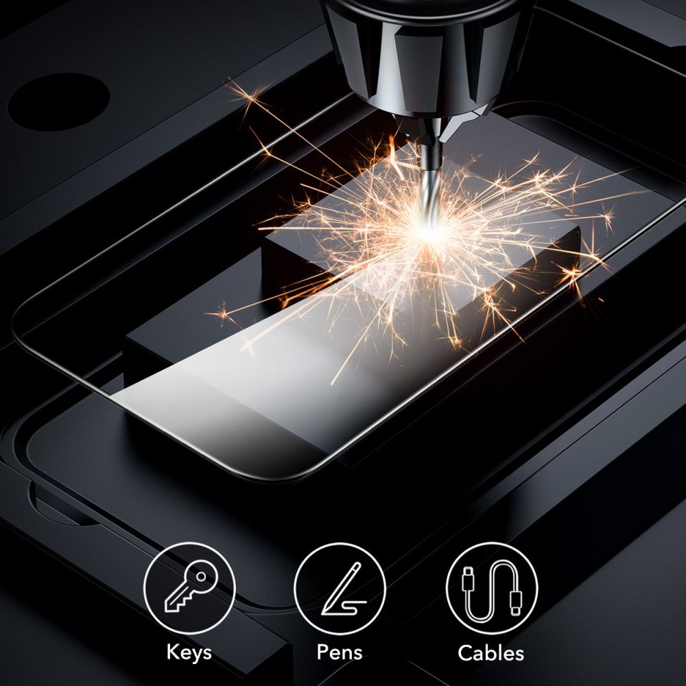 Ochranná fólia ESR na displej pre Apple iPhone 16 Plus, Tvrdené sklo, Full Glue