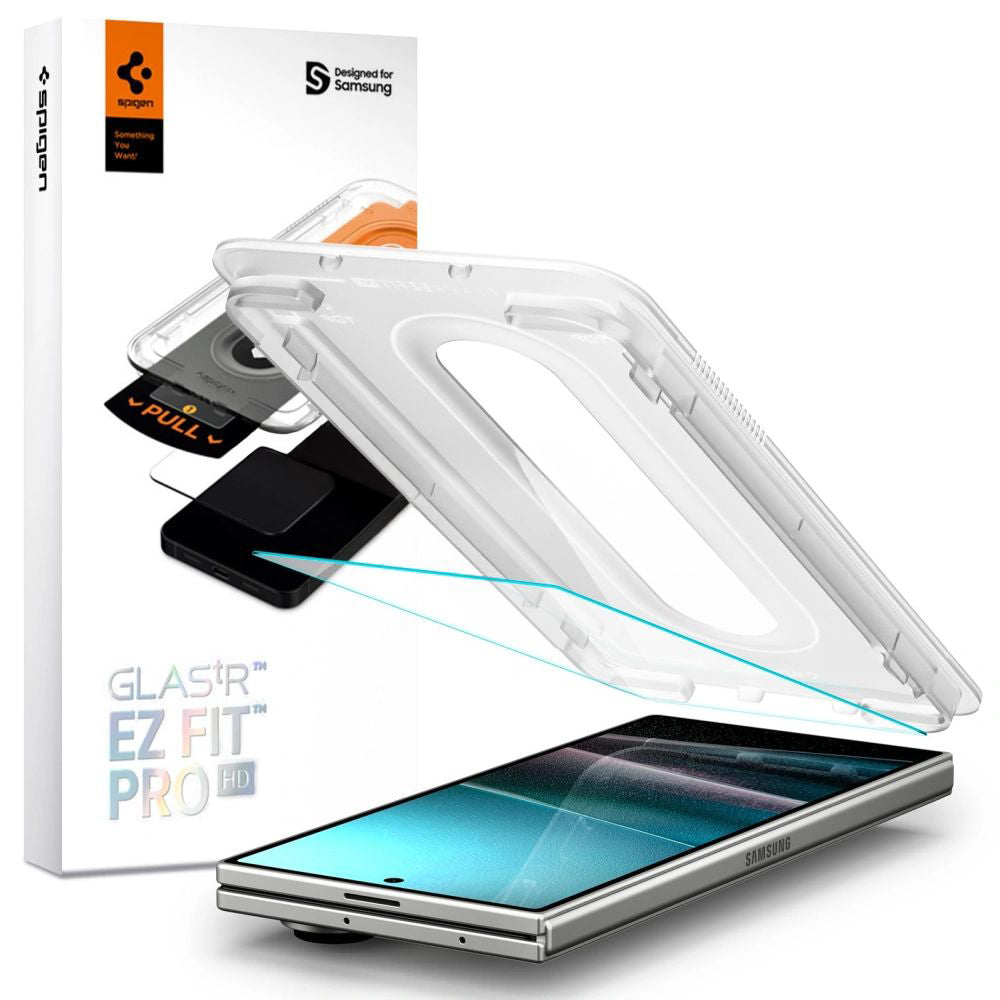 Ochranná fólia Spigen GlastR EZ FIT Pro HD pre vonkajší displej Samsung Galaxy Z Fold7 F966, Tvrdené sklo, Full Glue AGL09580