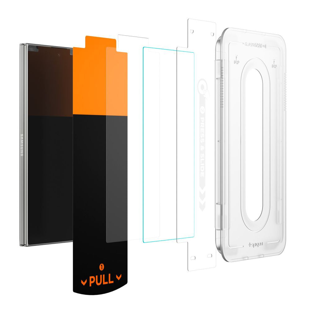 Ochranná fólia Spigen GlastR EZ FIT Pro HD pre vonkajší displej Samsung Galaxy Z Fold7 F966, Tvrdené sklo, Full Glue AGL09580