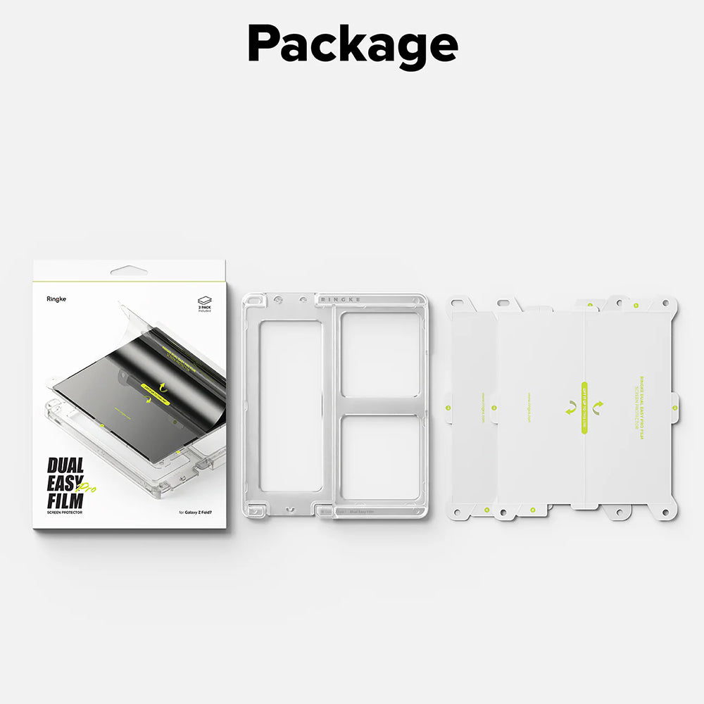 Ochranná fólia na vnútornú obrazovku Ringke Dual Easy Pro pre Samsung Galaxy Z Fold7 F966, plast, sada 2 kusy