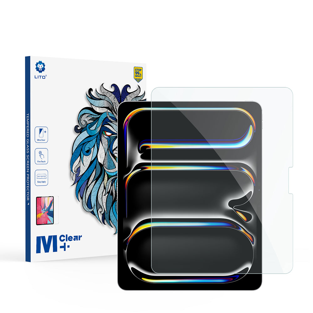 Ochranná fólia na obrazovku Lito Classic pre Apple iPad Air 13 (2026) / Pro 13 (2025), tvrdené sklo, plné lepenie, 2.5D