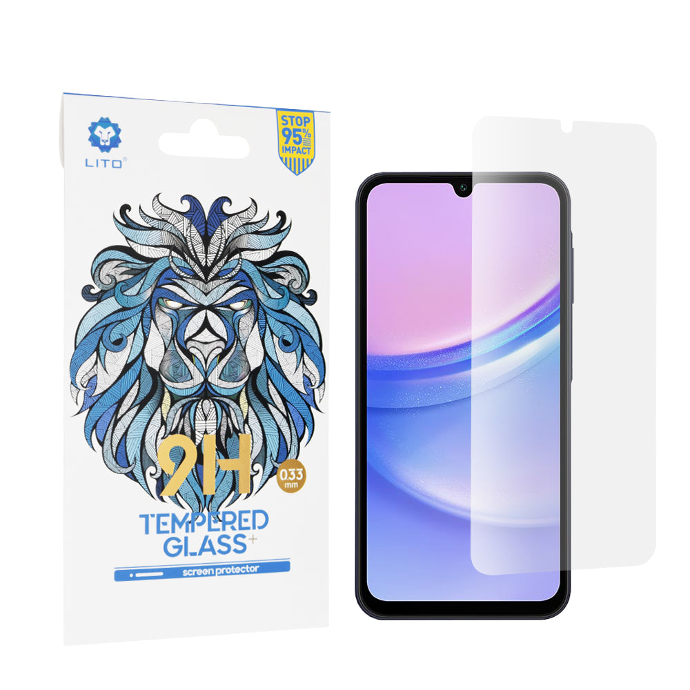 Ochranná fólia na displej Lito Classic pre Samsung Galaxy M15 / A15 5G A156 / A15 A155, tvrdené sklo, plné lepidlo, 2.5D