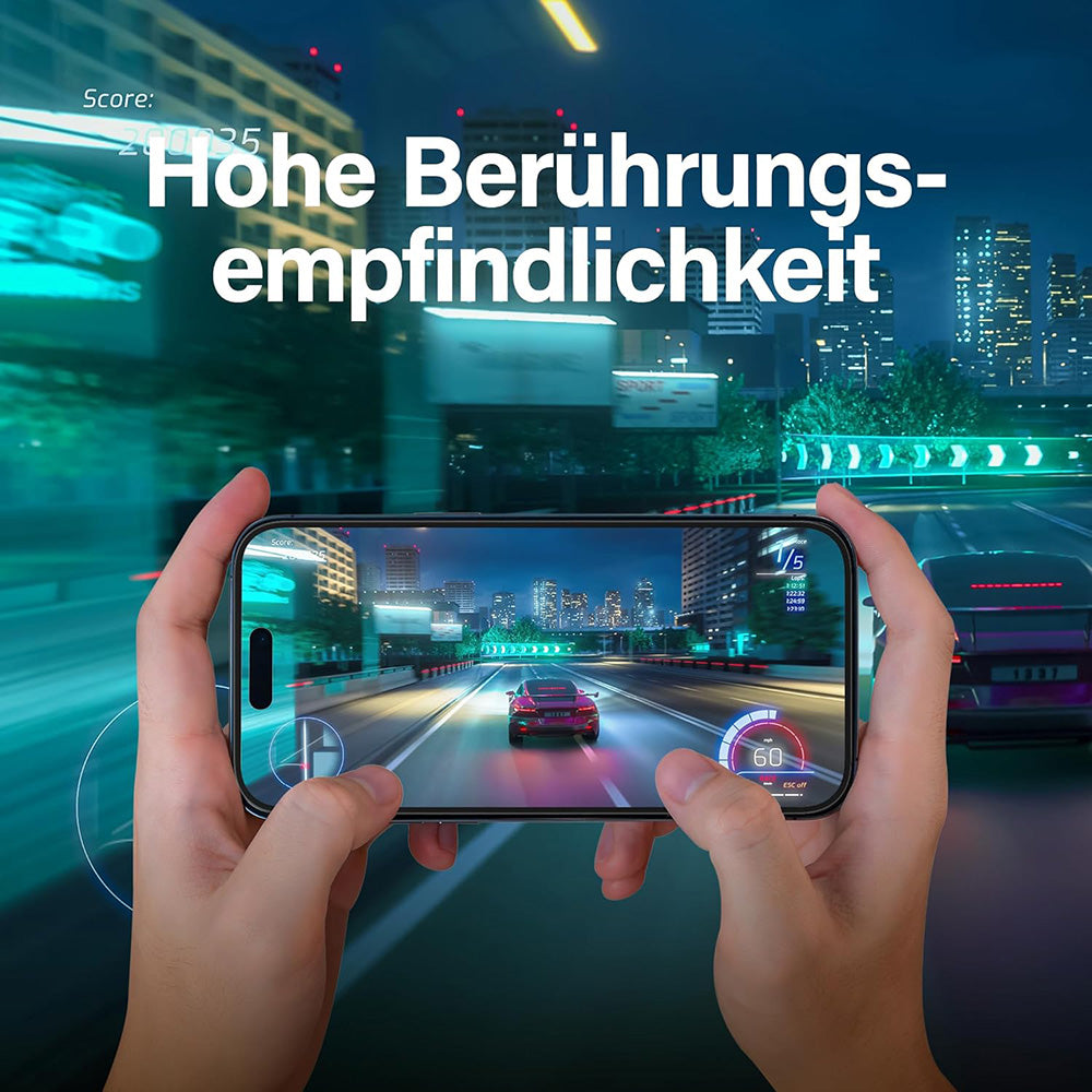 Ochranná fólia na displej Matte PanzerGlass Ultra-Wide Fit Gaming pre Apple iPhone 16 Pro Max, Tvrdené sklo, Full Glue, Čierna
