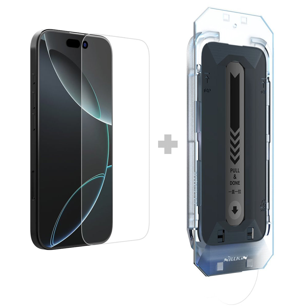 Ochranná fólia na displej Nillkin H+ Pro s aplikátorom pre Apple iPhone 16, tvrdené sklo, plné lepidlo