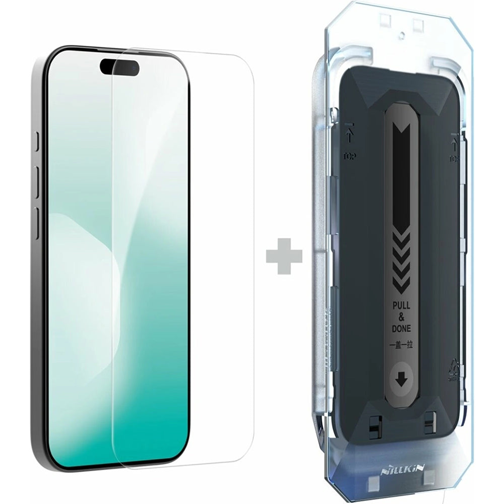Ochranná fólia na displej Nillkin H+ Pro s aplikátorom pre Apple iPhone 17, tvrdené sklo, plné lepidlo