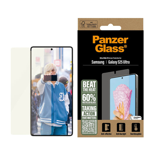 Ochranná fólia na displej PanzerGlass Ultra-Wide Fit All-in-One pre Samsung Galaxy S25 Ultra S938, Kalené sklo, Full Glue