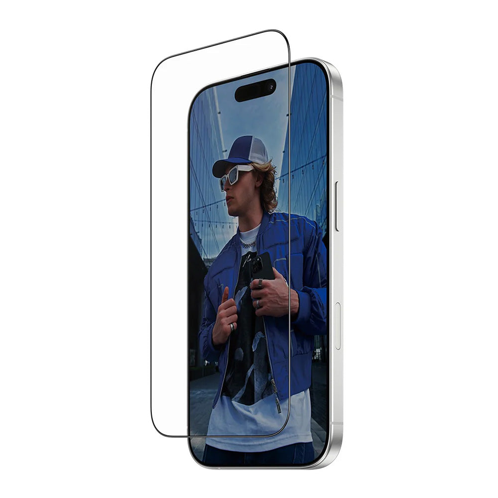 Ochranná fólia na displej PanzerGlass Ultra-Wide Fit Fastfit pre Apple iPhone 17 / 16 Pro, Tvrdené sklo, Full Glue, Čierna