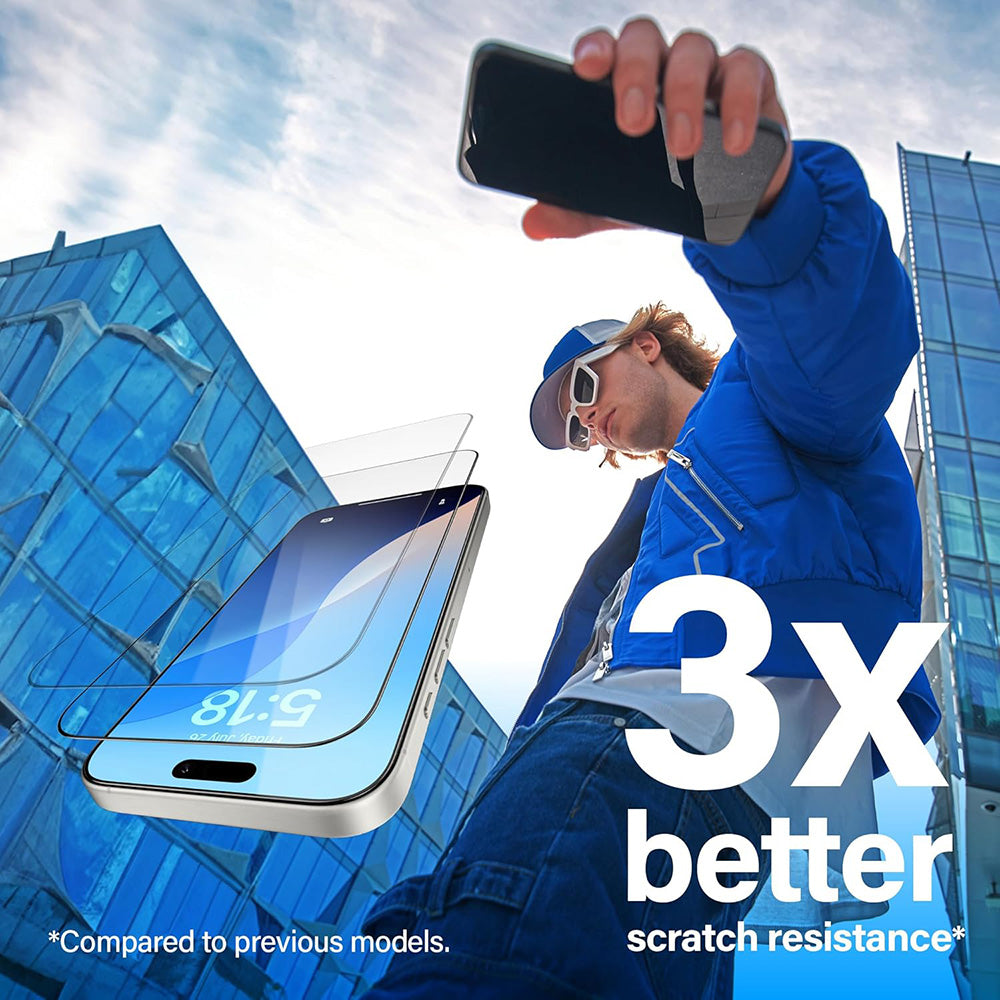 Ochranná fólia na displej PanzerGlass Ultra-Wide Fit Fastfit pre Apple iPhone 17 Pro Max, Kalené sklo, Full Glue, Čierna