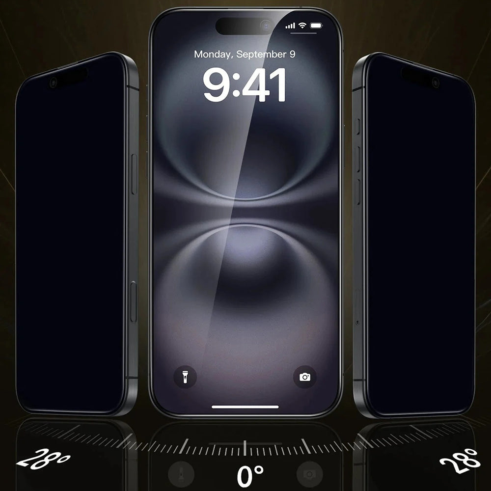 Ochranná fólia Ecran Privacy ESR UltraFit Armorite Pro pre Apple iPhone 17 Pro Max, Kalené sklo, Full Glue, Sada 3 kusy