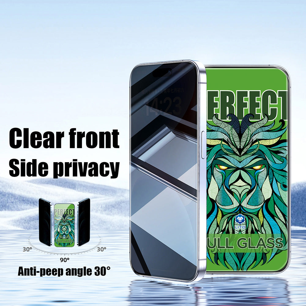 Ochranná fólia na displej Privacy Lito D+ Max Strong pre Apple iPhone 17 Pro, Tvrdené sklo, Full Glue