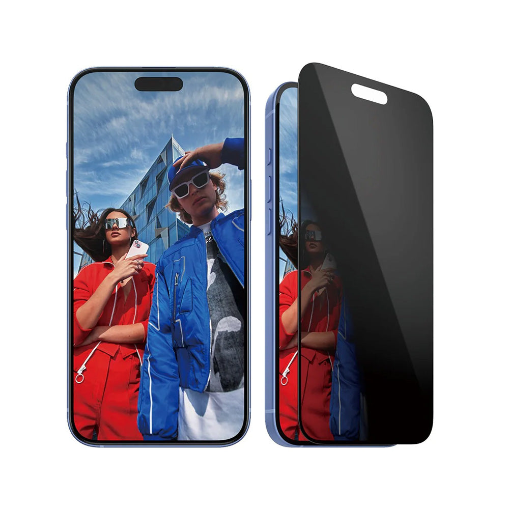 Privacy Screen Protector PanzerGlass Ultra-Wide Fit EasyAligner for Apple iPhone 16 Plus / 15 Plus, Tempered Glass, Full Glue