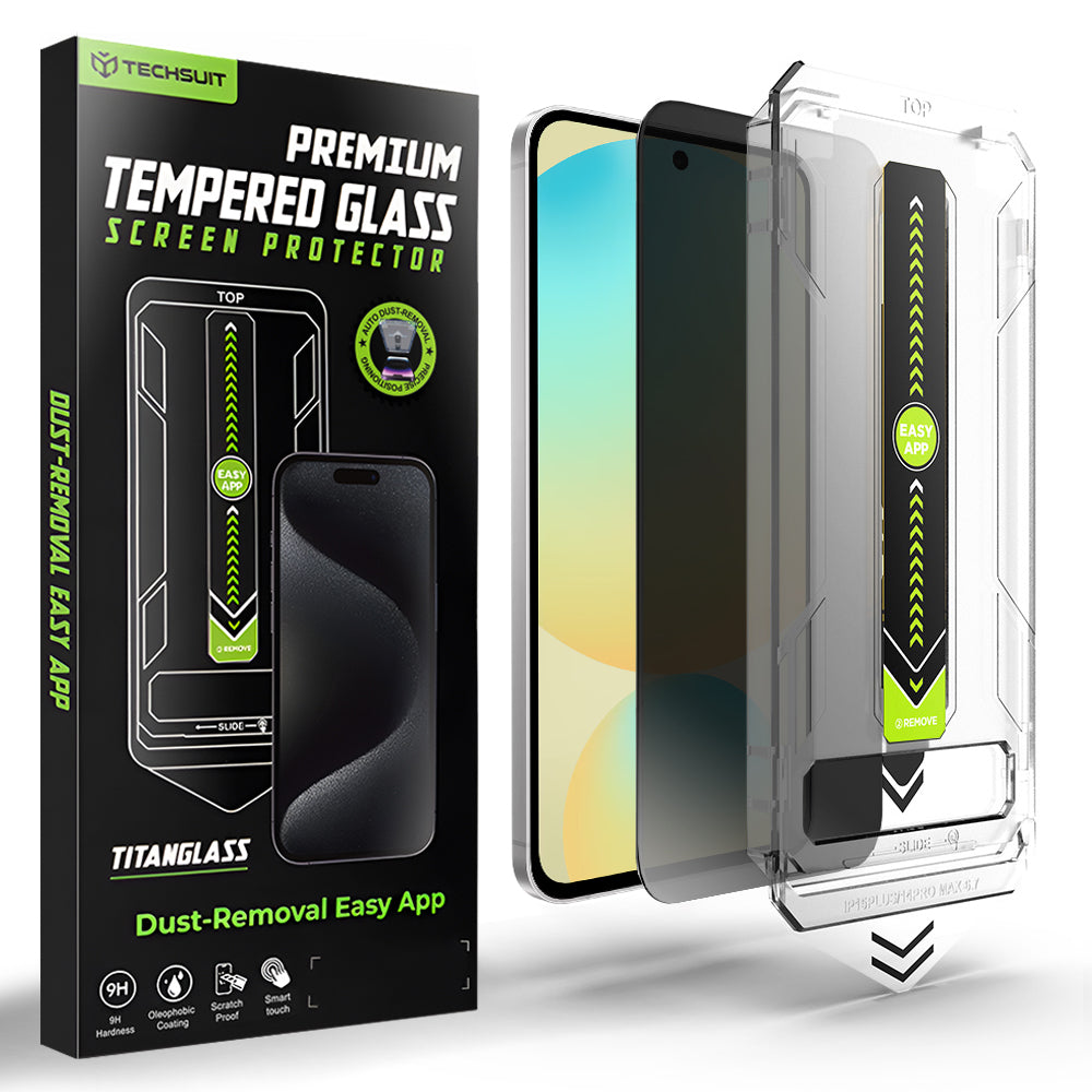 Ochranná fólia na displej Privacy Techsuit TitanGlass CrystalHD pre Samsung Galaxy S24 FE S721, bezpečnostné sklo, plné lepidlo