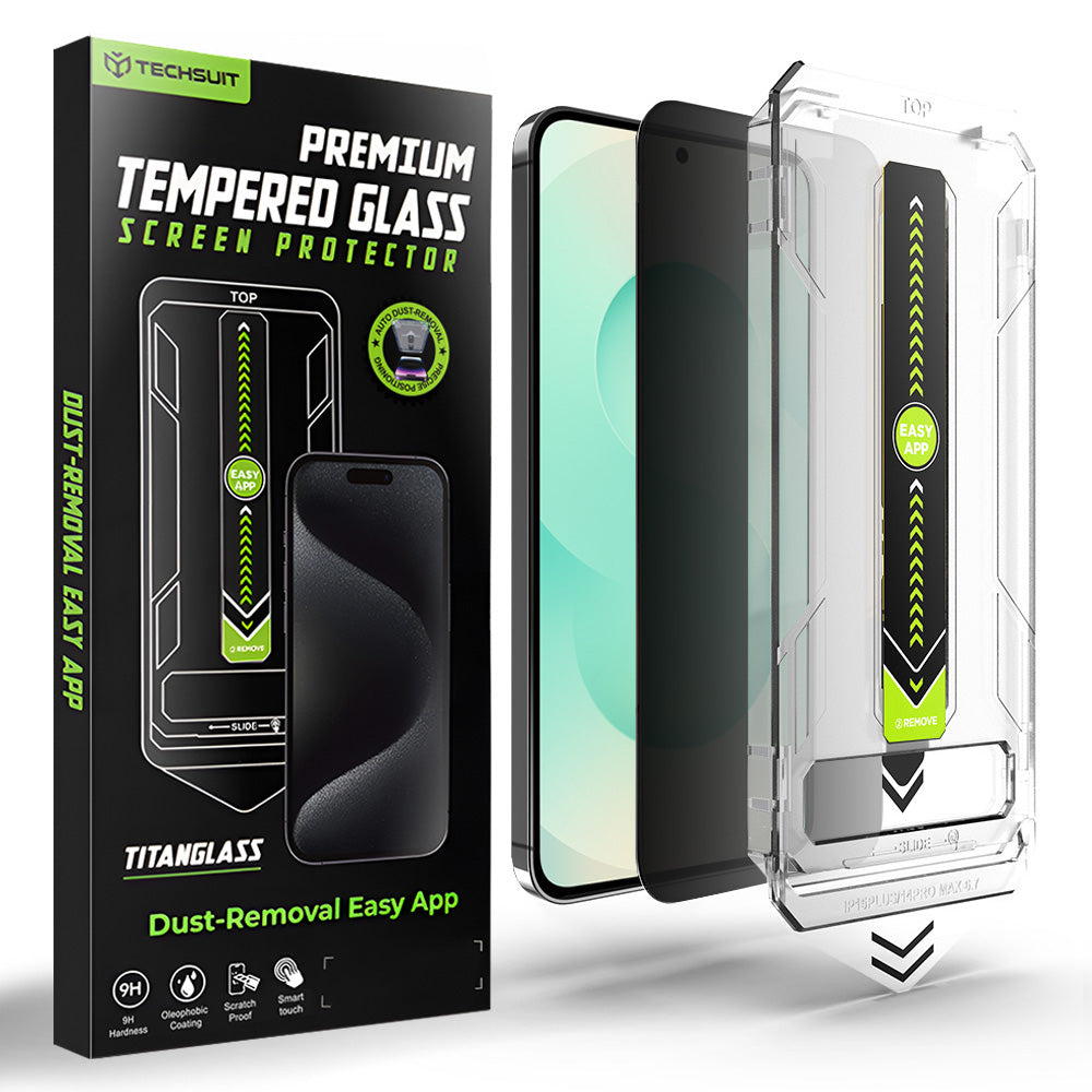 Ochranná fólia na displej Privacy Techsuit TitanGlass CrystalHD pre Samsung Galaxy S26 Plus S947, Kalené sklo, Full Glue