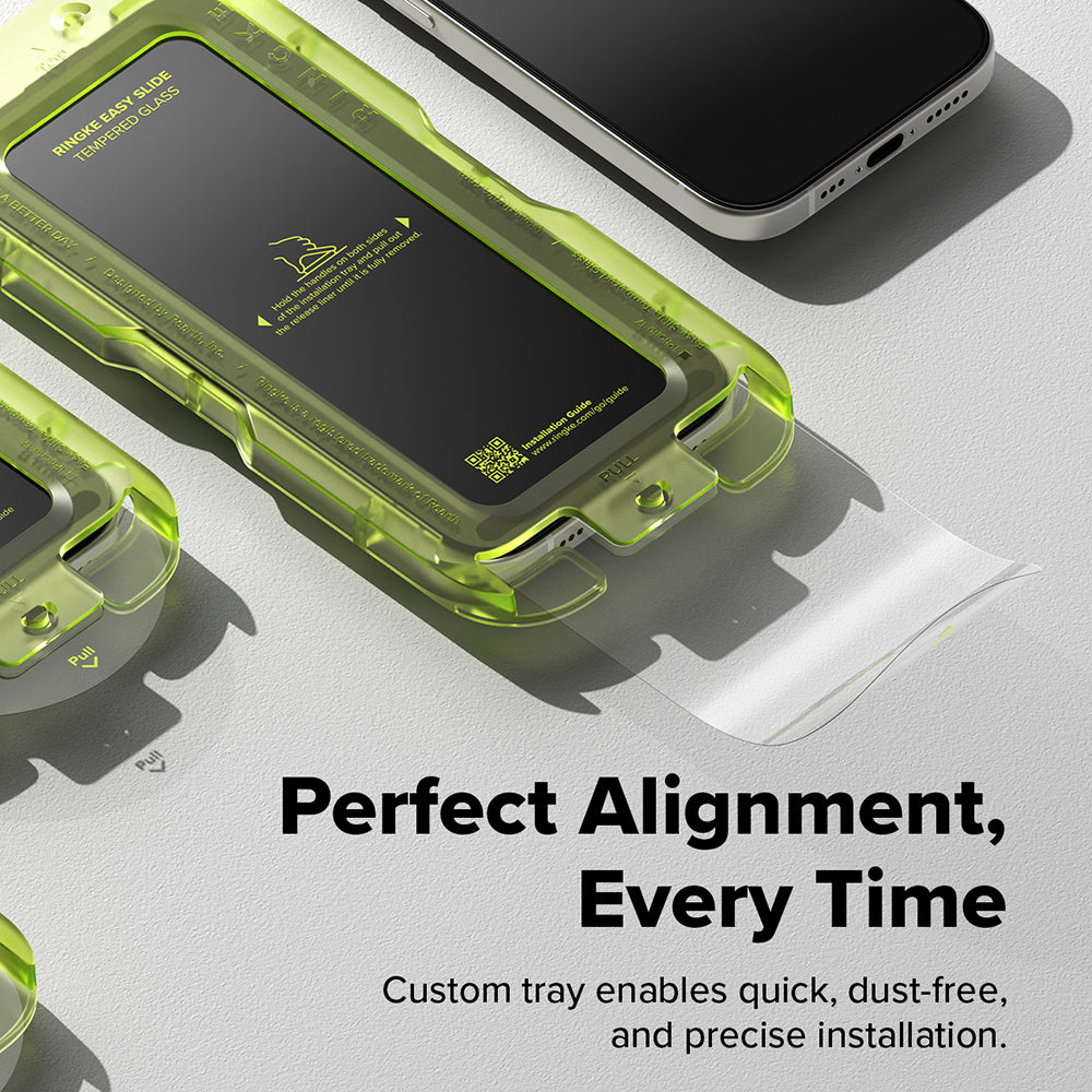 Ochranná fólia na displej Ringke Easy Slide pre Apple iPhone 18 Pro / 17 Pro, tvrdené sklo, plné lepidlo, sada 2 kusy