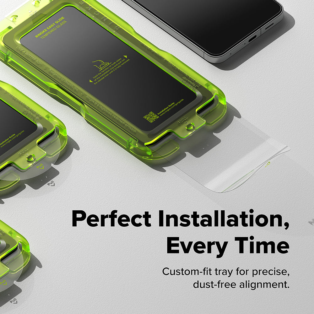 Ochranná fólia na displej Ringke Easy Slide pre Samsung Galaxy A57 5G, Tvrdené sklo, Full Glue, Sada 2 kusy