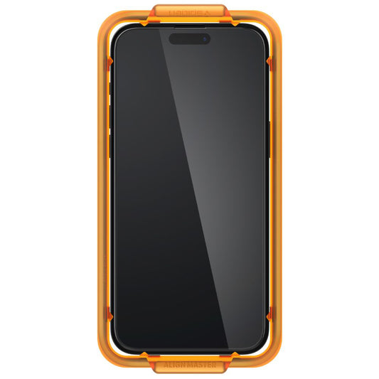 Ochranná fólia na displej Spigen GlastR Align Master pre Apple iPhone 15, Tvrdené sklo, Full Glue, Sada 2 kusy, Čierna AGL06906