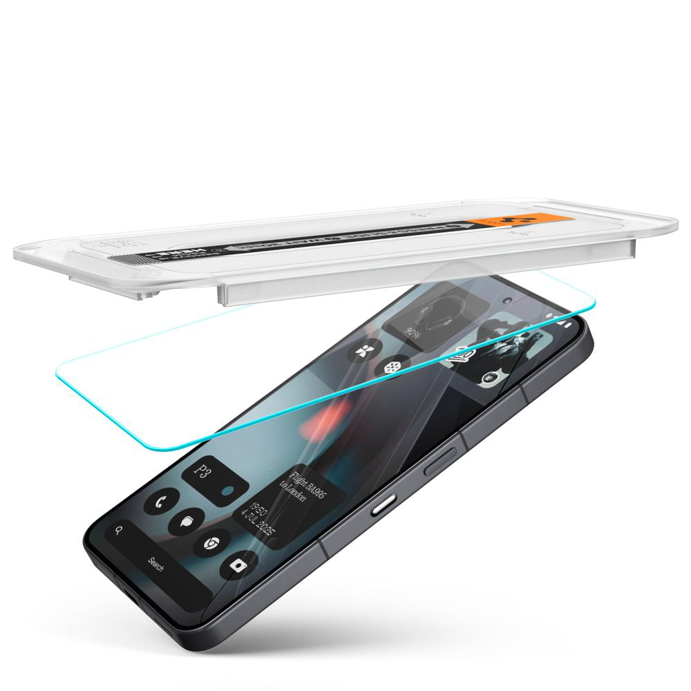 Ochranná fólia na displej Spigen GlastR EZ FIT pre Nothing Phone (3), Tvrdené sklo, Full Glue, Sada 2 kusy AGL10165