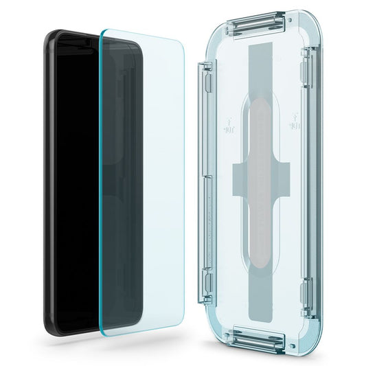 Ochranná fólia na displej Spigen GlastR EZ FIT pre Samsung Galaxy S22 5G S901, tvrdené sklo, plné lepidlo, sada 2 kusy AGL04151