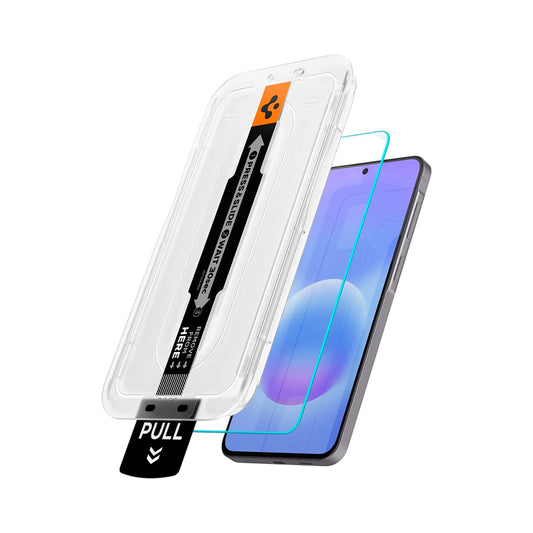 Ochranná fólia na displej Spigen GlastR EZ FIT Pro HD pre Samsung Galaxy A57 5G, Tvrdené sklo, Full Glue, Sada 2 kusy AGL11397