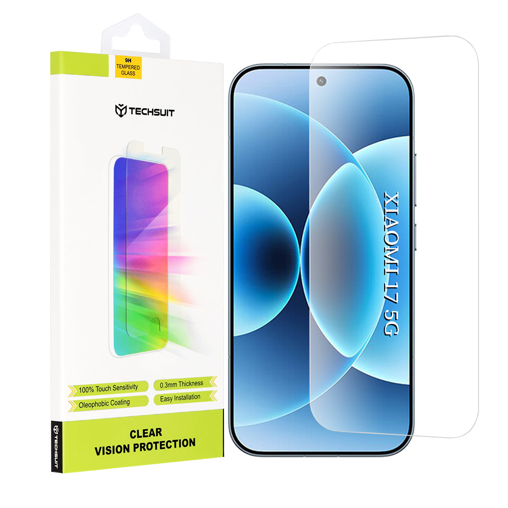 Ochranná fólia na displej Techsuit Clear Vision pre Xiaomi 17, Kalené sklo, Full Glue