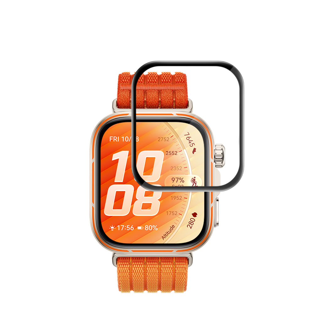 Ochranná fólia na displej Techsuit Nano Flex pre Huawei Watch Fit 5 Pro, plastová, sada 2 kusy, čierna