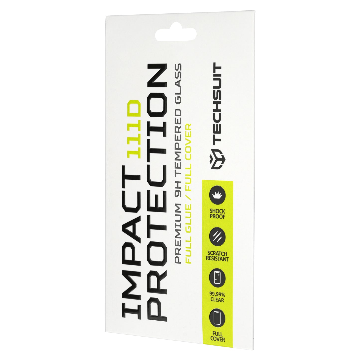 Techsuit Screen Protector Film for Honor 600 Smart, Tempered Glass, Full Glue, 111D, Black