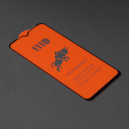 Ochranná fólia na displej Techsuit pre Xiaomi Redmi 9 Power / 9T / Poco M3, tvrdené sklo, Full Glue, 111D, čierna