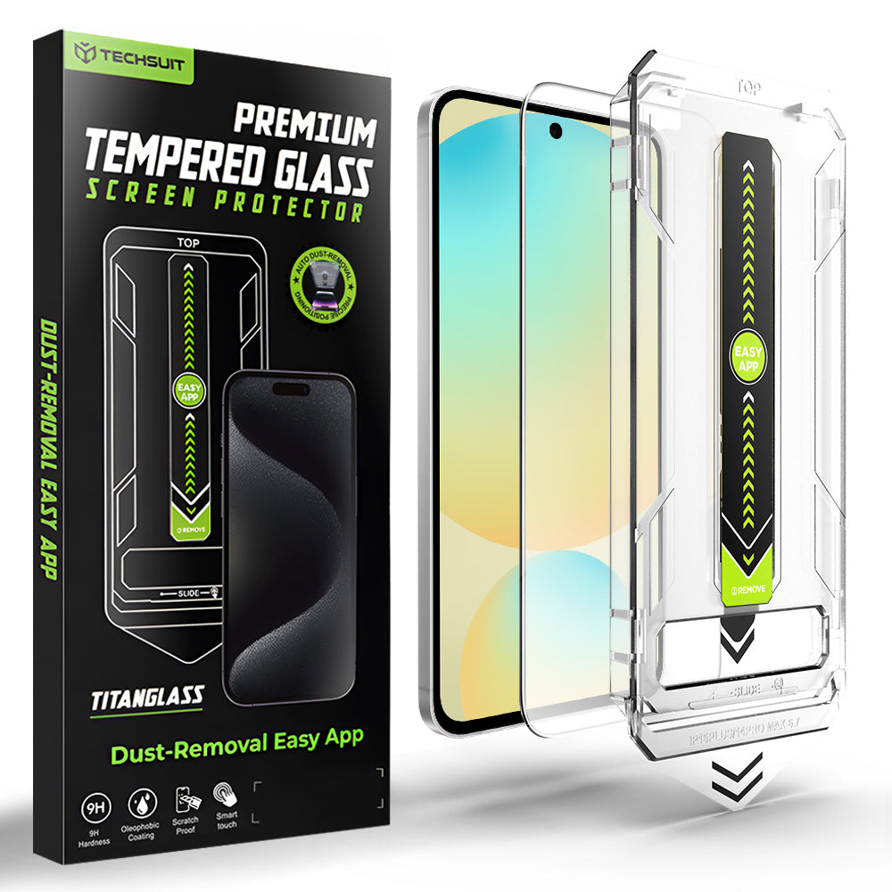 Ochranná fólia na displej Techsuit TitanGlass CrystalHD pre Samsung Galaxy A56 A566 / S24 FE S721, tvrdené sklo, plné lepidlo