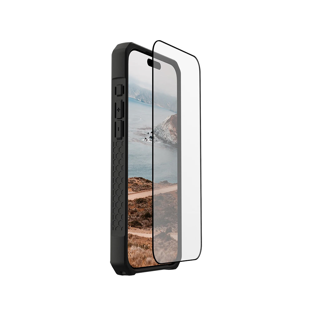 Ochranná fólia na displej Urban Armor Gear Shield pre Apple iPhone 17 Pro, Kalené sklo, Full Glue, Čierna