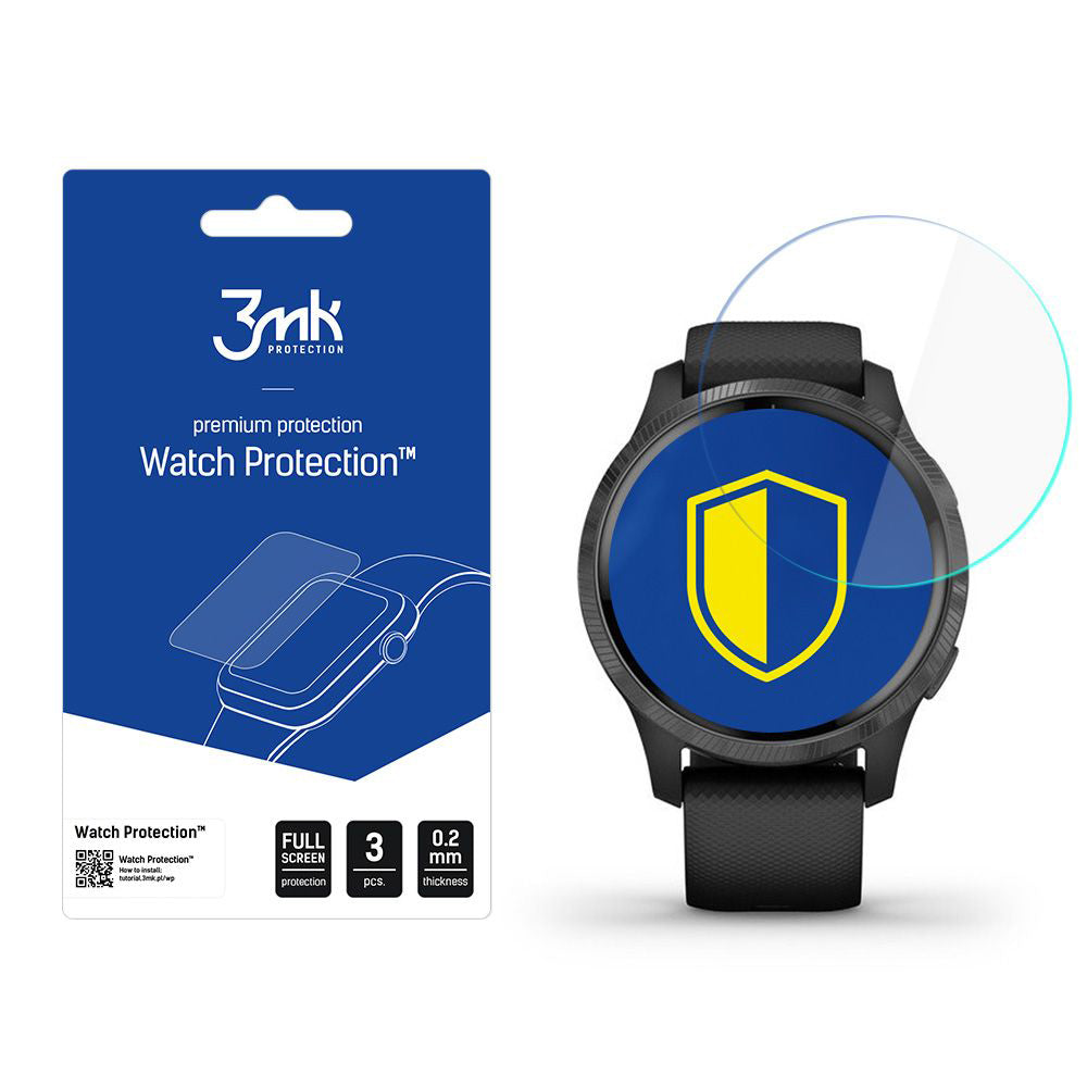 Ochranná fólia 3MK Arc pre Garmin Venu 2S, Sada 3 kusy, Plast
